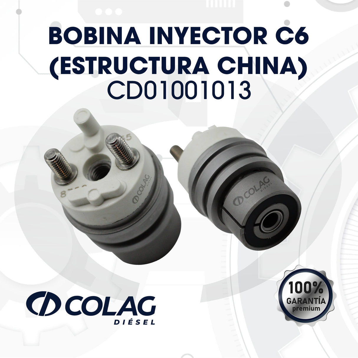 BOBINA INYECTOR C6 (ESTRUCTURA CHINA)