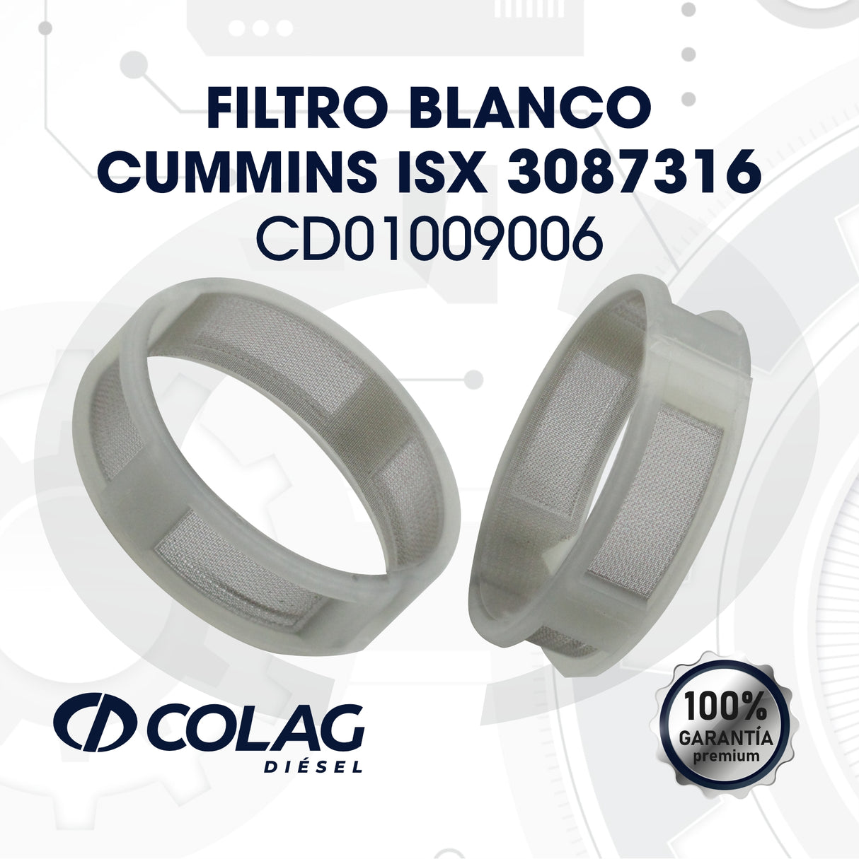FILTRO BLANCO CUMMINS ISX