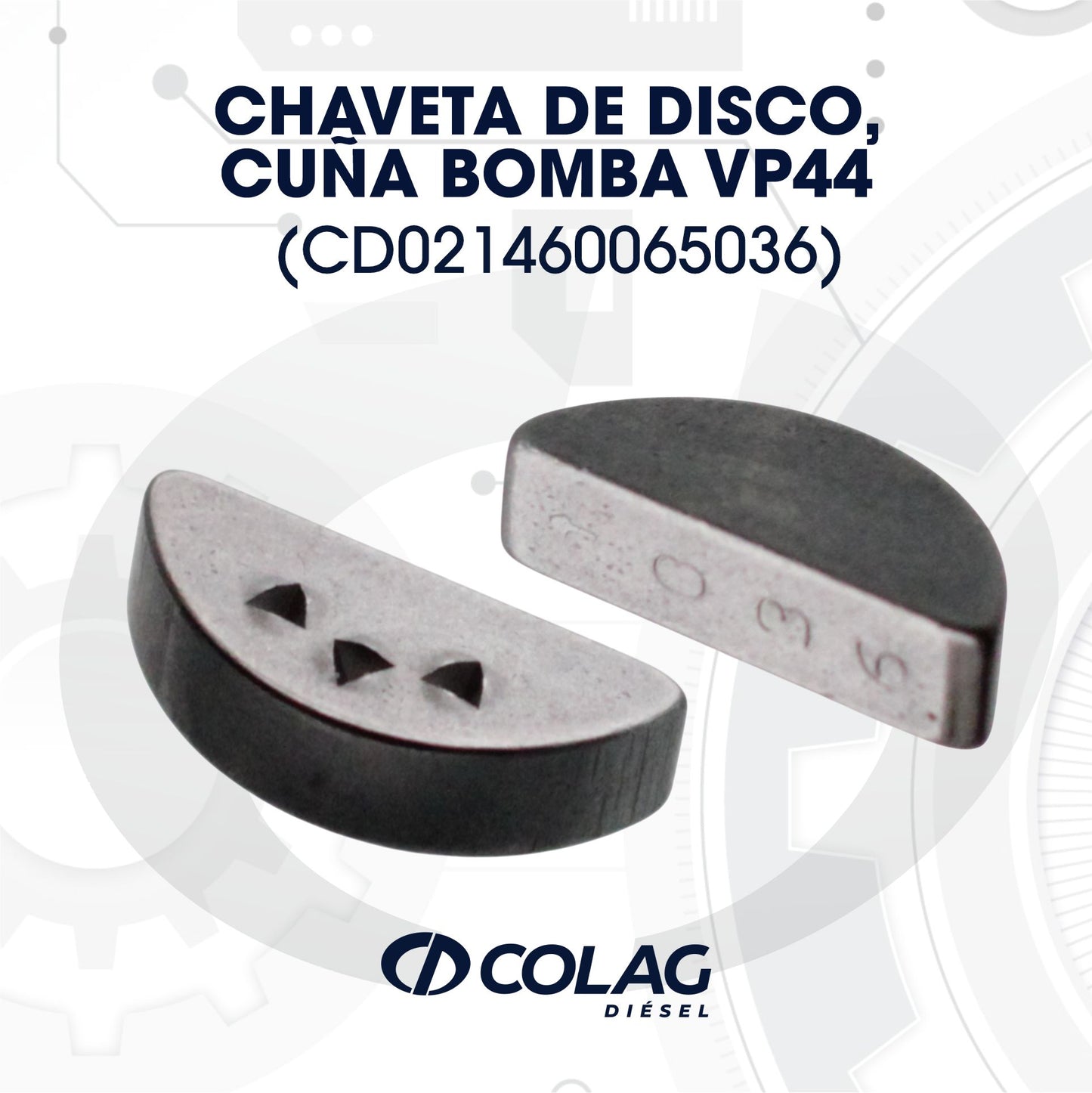 CHAVETA DE DISCO, CUÑA BOMBA VP44