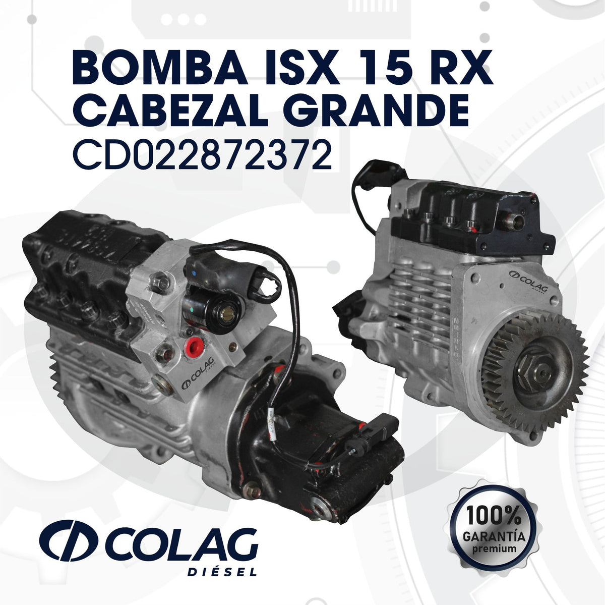 BOMBA ISX 15 CABEZAL GRANDE 3 PISTONES