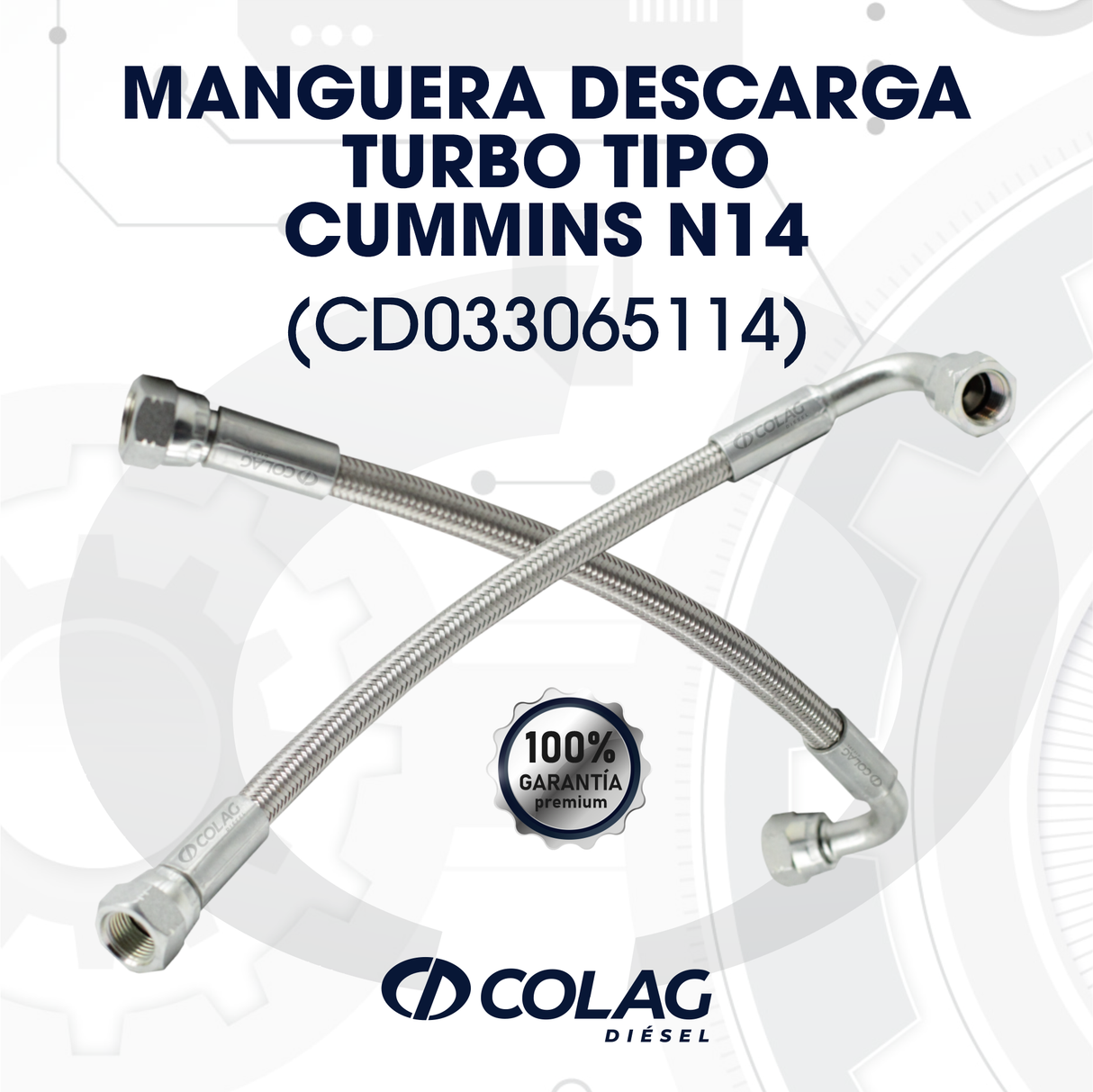 MANGUERA DESCARGA TURBO TIPO CUMMINS N14