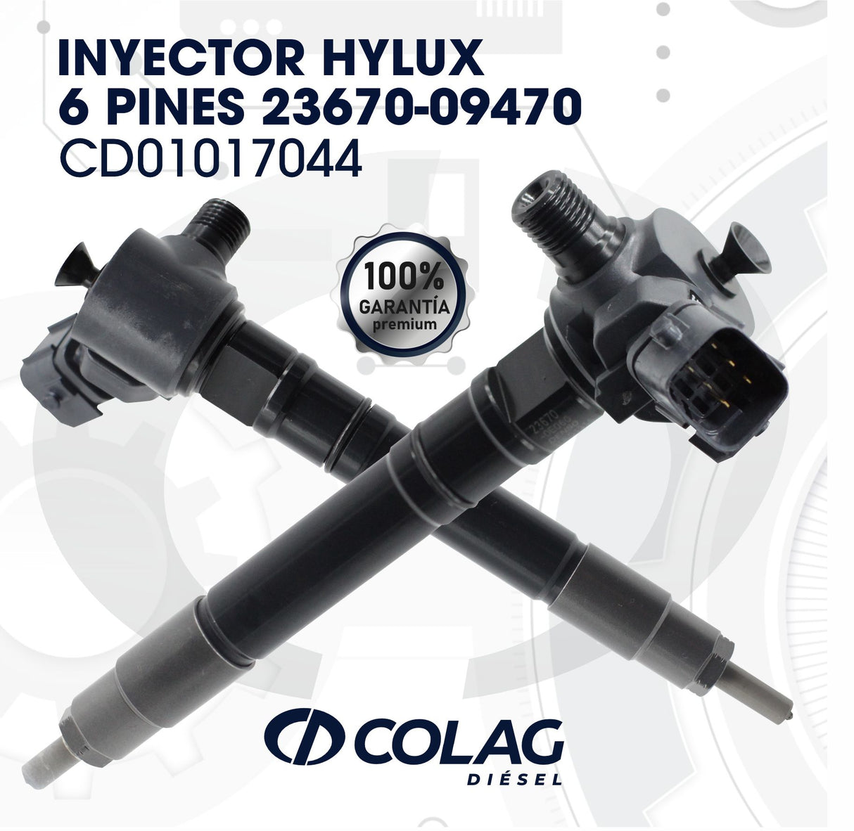 INYECTOR HYLUX 2.8 6 PINES 23670-09470