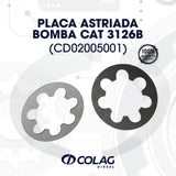 PLACA ASTRIADA BOMBA CAT 3126B