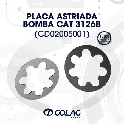 PLACA ASTRIADA BOMBA CAT 3126B
