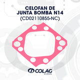 CELOFAN DE JUNTA BOMBA N14