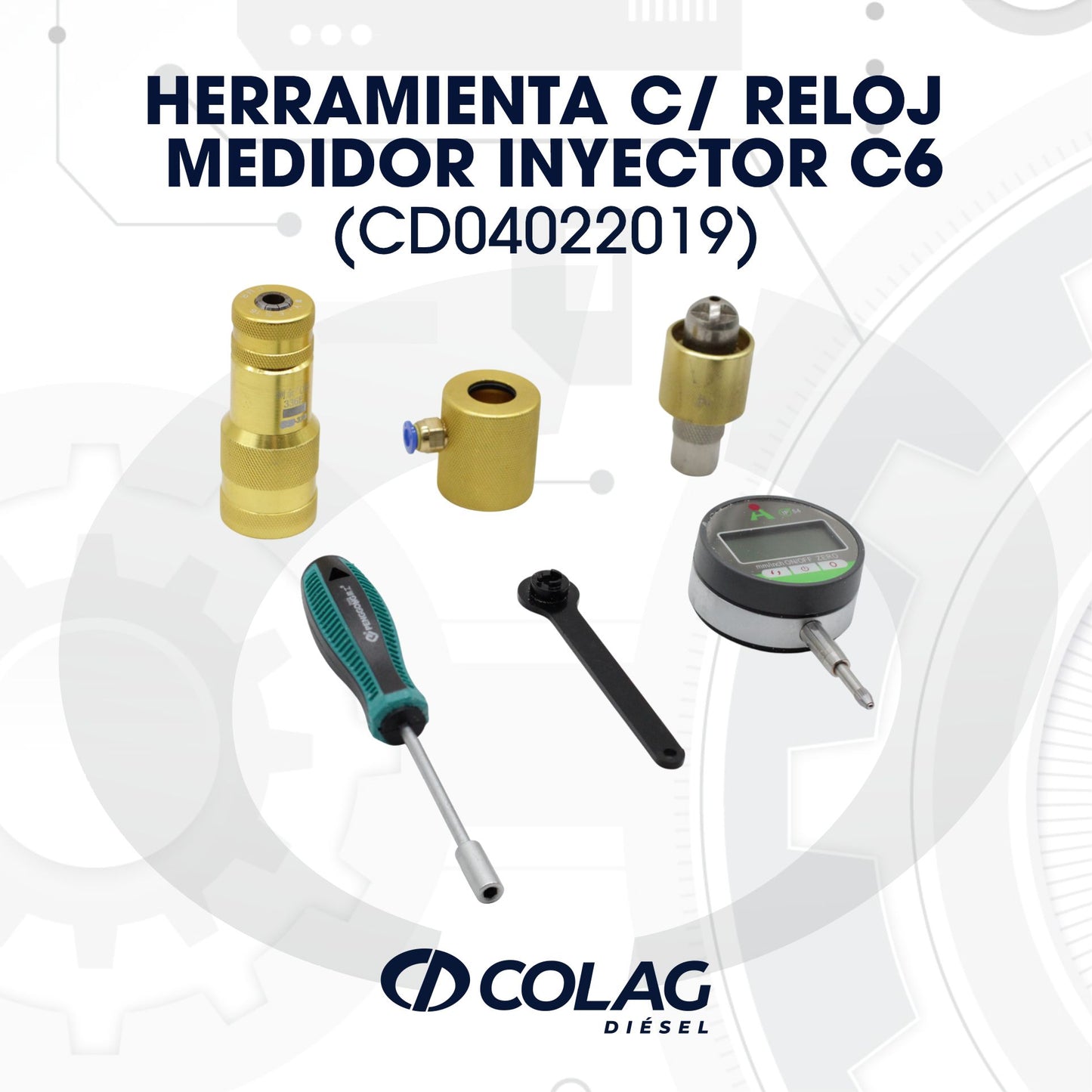 HERRAMIENTA C/ RELOJ MEDIDOR INYECTOR C6